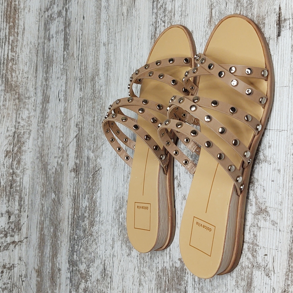 🟦NIB Dolce Vita Pinta Cafe Studded Strappy Slide Sandal - Picture 12 of 16